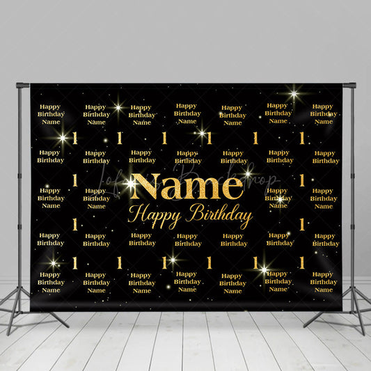 Lofaris Step And Repeat Sparkle Custom Name Birthday Backdrop