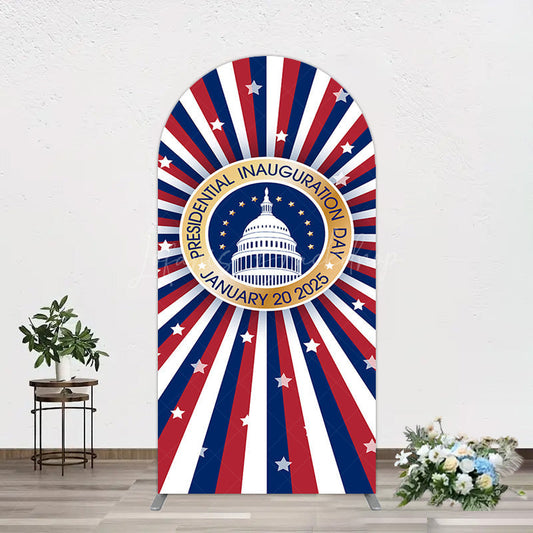 Lofaris Stripe White House Inauguration Day Arch Backdrop