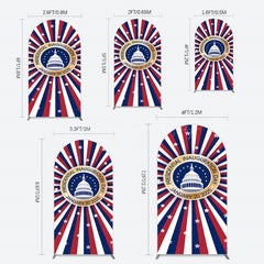 Lofaris Stripe White House Inauguration Day Arch Backdrop