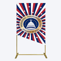 Lofaris Stripe White House Inauguration Day Rectangle Backdrop