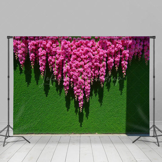 Lofaris Summer Greenery Wall Pink Floral Combo Set Backdrop