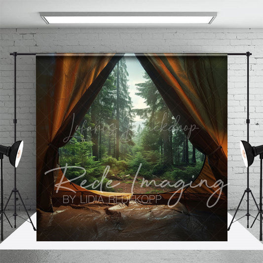 Lofaris Summer Natural Forest Scenery Tent Photo Backdrop