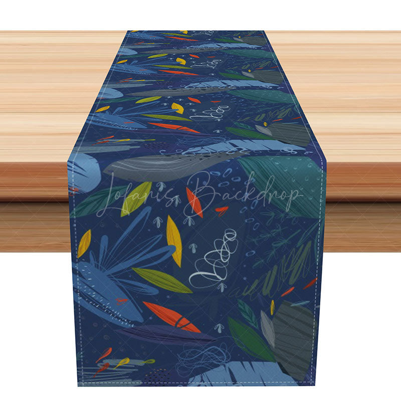 Lofaris Summer Night Lakeside Table Runner Fireflies over the Water Scene Peaceful Nature Themed Dining Room Decor
