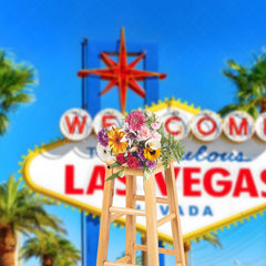 Lofaris Summer Palm Trees Las Vegas Casino Photo Backdrop