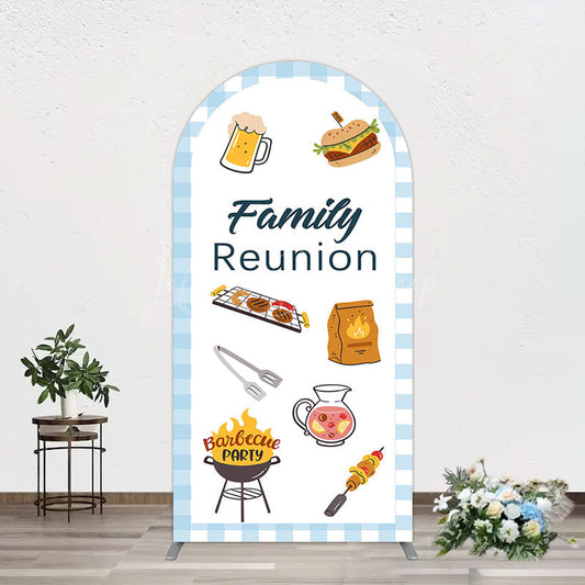 Lofaris Summer Picnic Barbecue Family Reunion Arch Backdrop