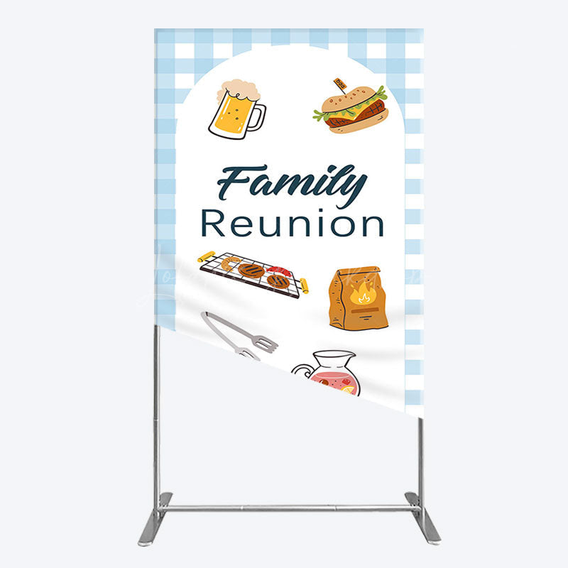 Lofaris Summer Picnic Barbecue Family Reunion Rectangle Backdrop