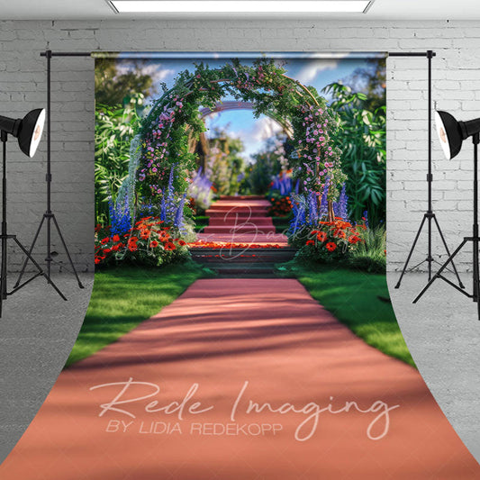 Lofaris Summer Plant Floral Arch Wedding Sweep Photo Backdrop