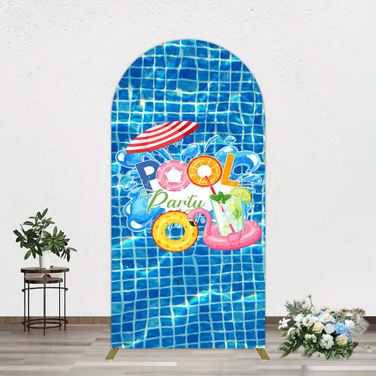 Lofaris Summer Splashing Swimming Pool Party Arch Backdrop