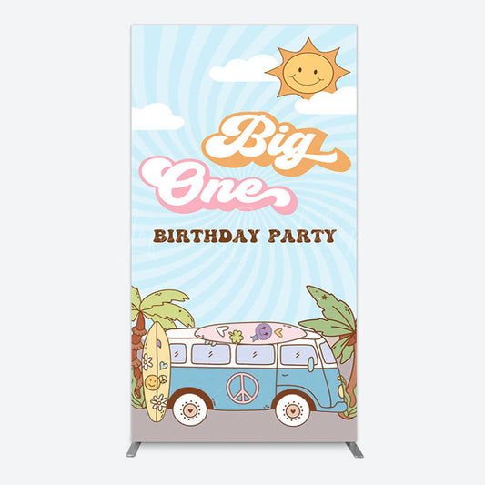 Lofaris Sunny Day Sky Big One Happy Birthday Rectangle Backdrop
