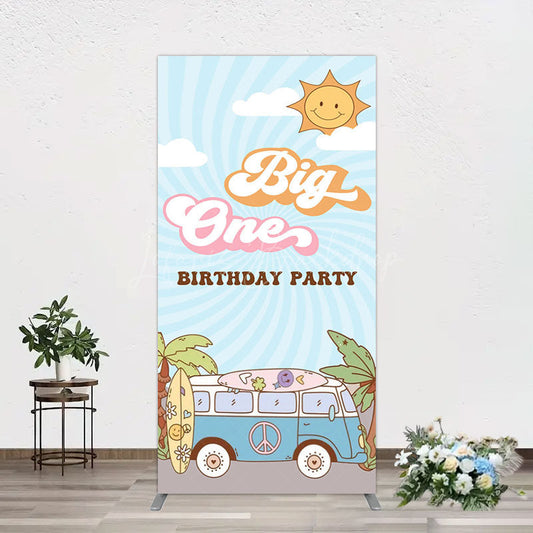 Lofaris Sunny Day Sky Big One Happy Birthday Rectangle Backdrop