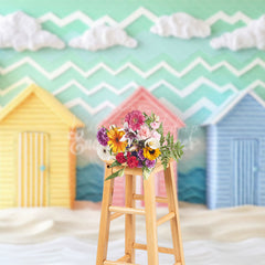 Lofaris Sunny Sandy Beach Summer Photography Backdrop