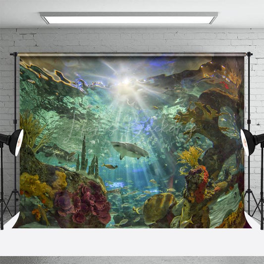 Lofaris Sunshine Shark Under The Sea Scenery Combo Set Backdrop