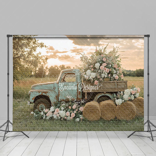 Lofaris Sunshine Truck Spring Photography Backdrop For Shoot