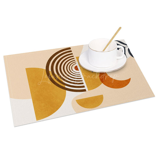 Lofaris Sweet Boho Elegant Geometry Moon Set of 4 Placemats