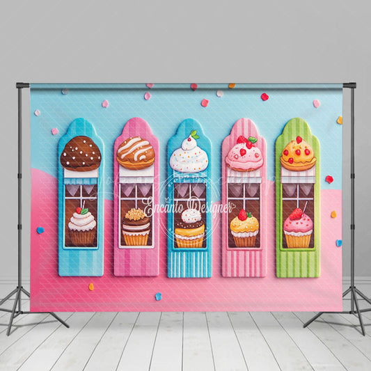 Lofaris Sweet Candyland Dessert Cake Smash Photo Backdrop