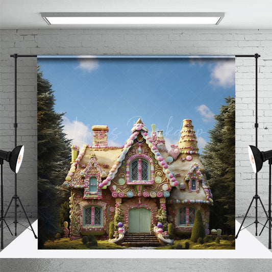 Lofaris Sweet Candyland House In The Forest Spring Backdrop