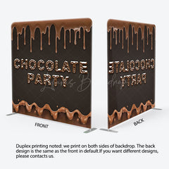 Lofaris Sweet Chocolate Birthday Square Tension Backdrop