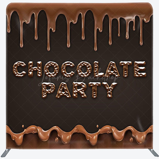 Lofaris Sweet Chocolate Birthday Square Tension Backdrop