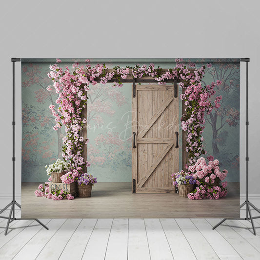 Lofaris Sweet Floral Arch Door Elegant Wedding Backdrop