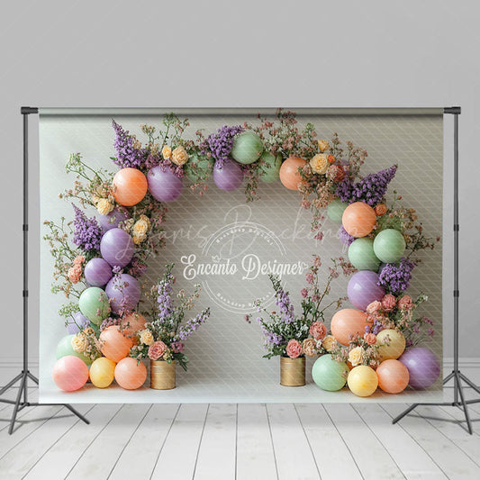 Lofaris Sweet Floral Balloon Arch Wedding Photo Backdrop