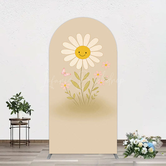 Lofaris Sweet Flower Butterfly Happy Birthday Arch Backdrop