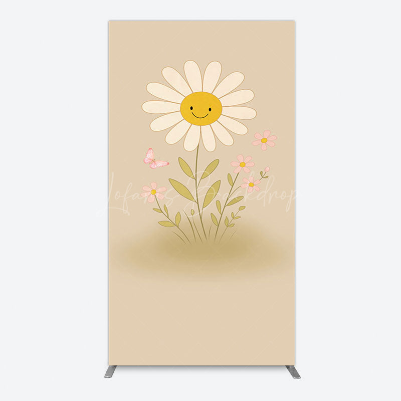 Lofaris Sweet Flower Butterfly Happy Birthday Rectangle Backdrop