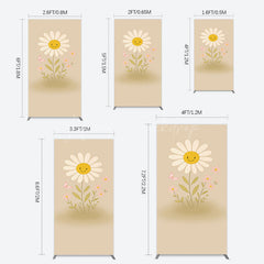 Lofaris Sweet Flower Butterfly Happy Birthday Rectangle Backdrop