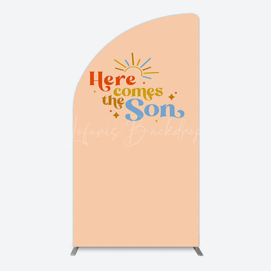 Lofaris Sweet Here Comes The Sun Baby Shower Half Moon Arch Backdrop