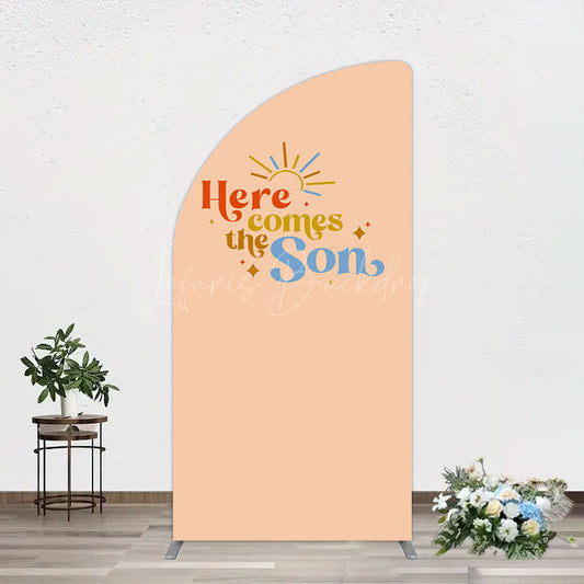 Lofaris Sweet Here Comes The Sun Baby Shower Half Moon Arch Backdrop