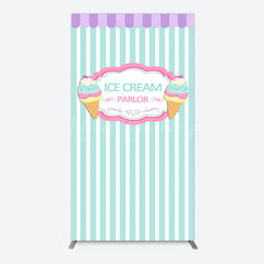 Lofaris Sweet Ice Cream Parlor Happy Birthday Rectangle Backdrop
