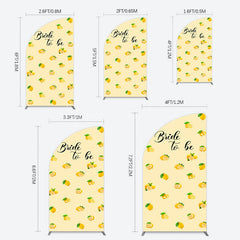 Lofaris Sweet Lemons Bride To Be Celebration Half Moon Arch Backdrop