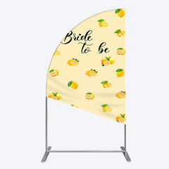 Lofaris Sweet Lemons Bride To Be Celebration Half Moon Arch Backdrop