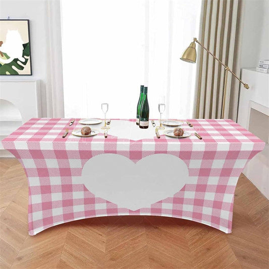 Lofaris Sweet Love Heart Valentines Day Stretch Table Cover
