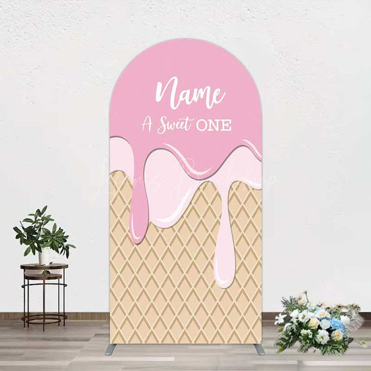 Lofaris Sweet One Pink Girls Birthday Arch Backdrop