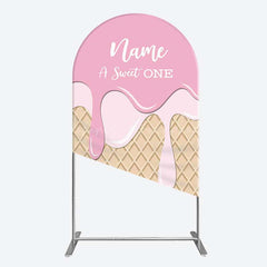 Lofaris Sweet One Pink Girls Birthday Arch Backdrop