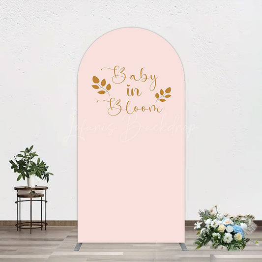 Lofaris Sweet Pink Boho Leaves Baby Shower Arch Backdrop