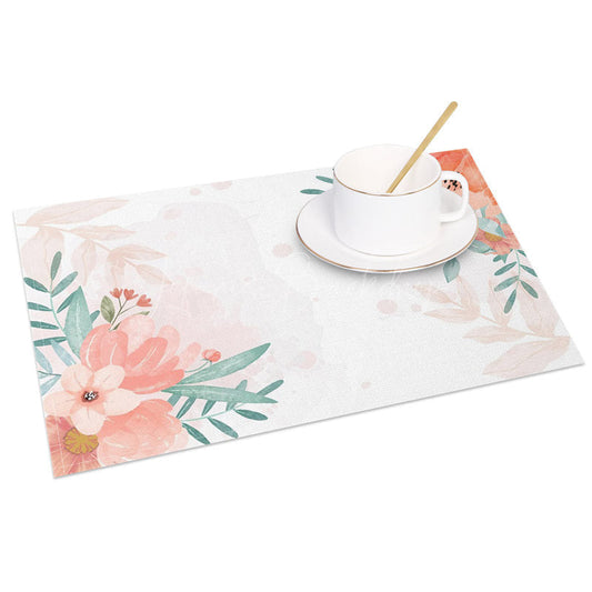 Lofaris Sweet Pink Floral Elegant Spring Set of 4 Placemats