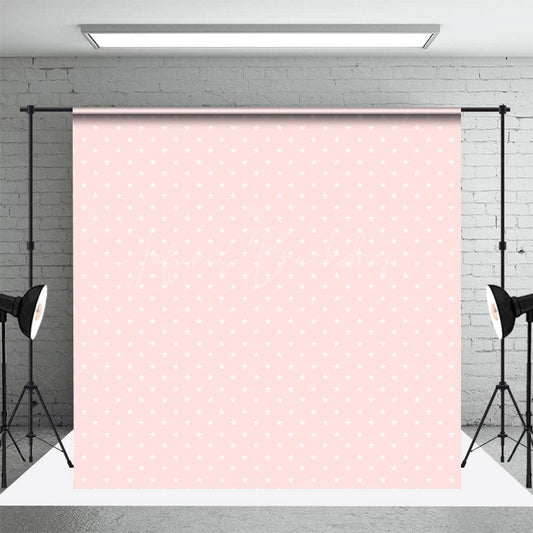 Lofaris Sweet Pink White Stars Birthday Cake Smash Backdrops