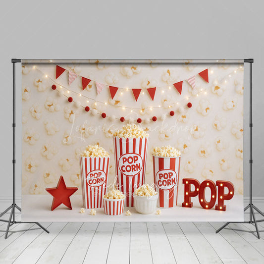 Lofaris Sweet Popcorn Wall Lights Photo Cake Smash Backdrop