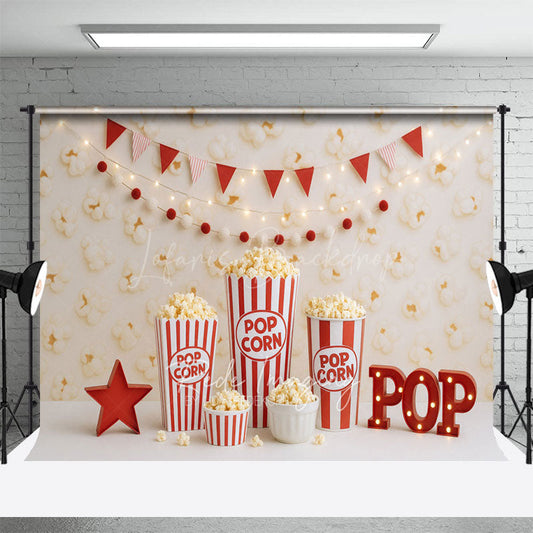 Lofaris Sweet Popcorn Wall Lights Photo Cake Smash Backdrop