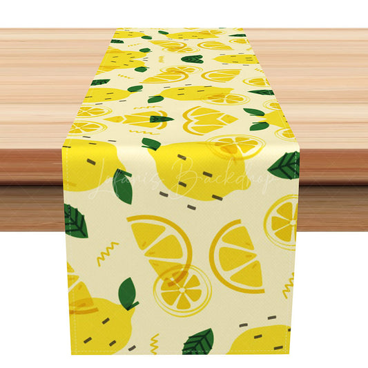 Lofaris Sweet Summer Lemon Table Runner Mediterranean Coast Vibe with Fresh Citrus Yellow Kitchen and Dining Decor