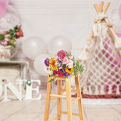 Lofaris Sweet Tent Balloons Birthday Cake Smash Backdrop