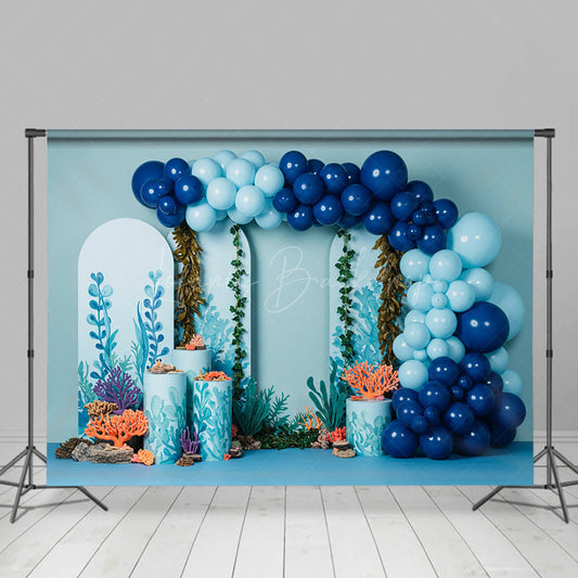 Lofaris Sweet Under The Sea Balloons Cake Smash Backdrop