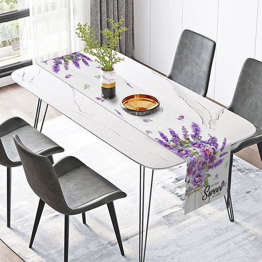 Lofaris Sweet Violet and Lavender Spring Table Runner Purple Floral Home Decor Elegant Botanical Kitchen Dining Linen