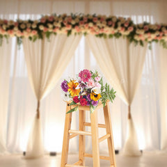 Lofaris Sweet Weddingesq Floral Fresh Light Window Backdrop