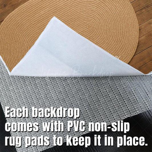 Lofaris Taupe Oval Rug Wood Fabric Floor Backdrop For Photo