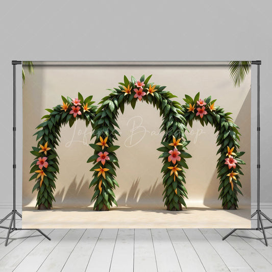 Lofaris Te Fiti Hawaii Plants Arch Door Cake Smash Backdrop