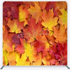 Lofaris Tension Fabric Backdrop Autumn Maple Leaves Fall Foliage Photo Background