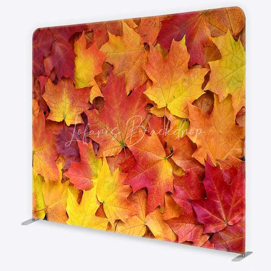 Lofaris Tension Fabric Backdrop Autumn Maple Leaves Fall Foliage Photo Background