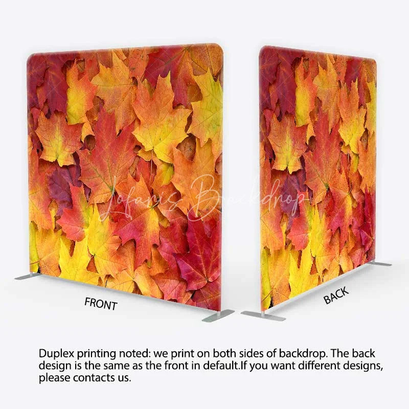 Lofaris Tension Fabric Backdrop Autumn Maple Leaves Fall Foliage Photo Background